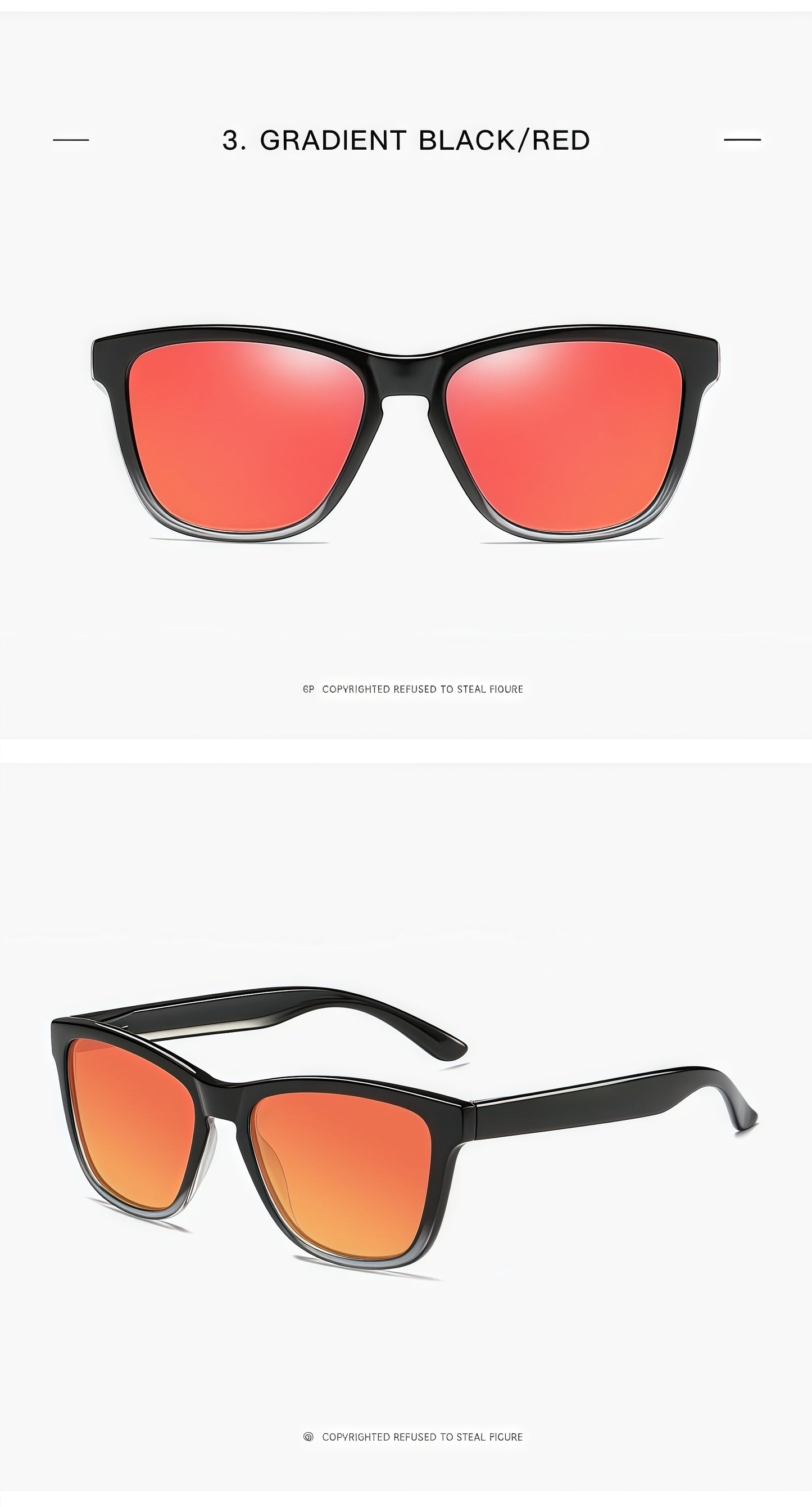 Men Gradient Color Lightweight UV400 Driving Anti-Glare HD Polarized Sunglasses