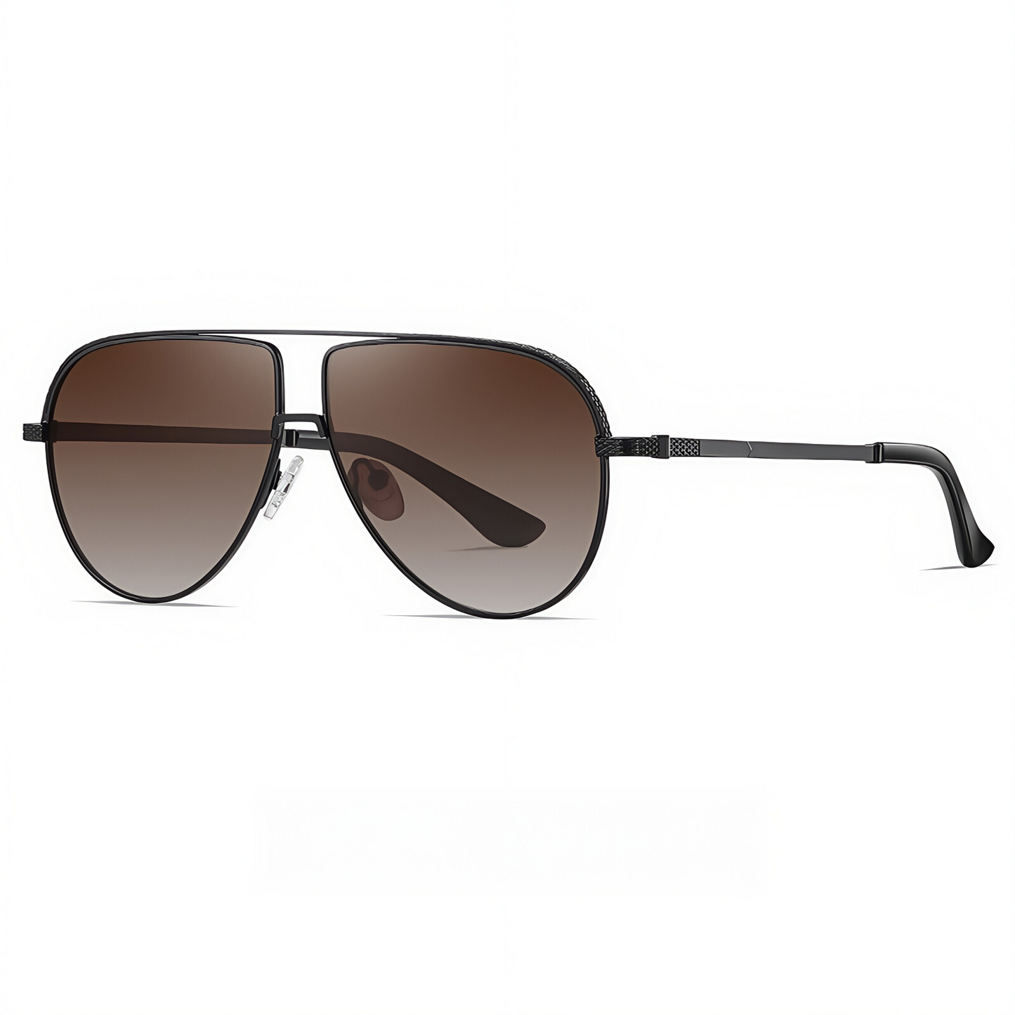 Men Flexible Temples Polarized Aviator Double Beam Anti-Glare Driving Sunglasses