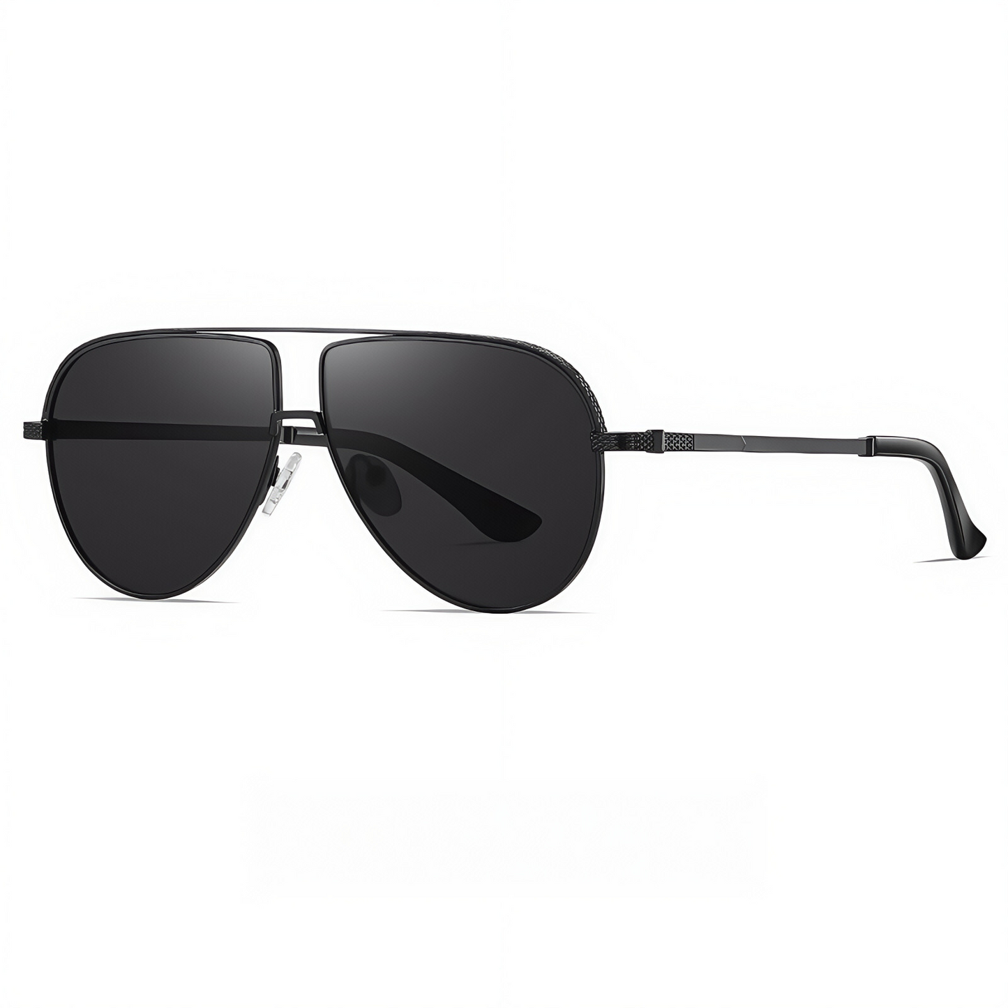 Men Flexible Temples Polarized Aviator Double Beam Anti-Glare Driving Sunglasses
