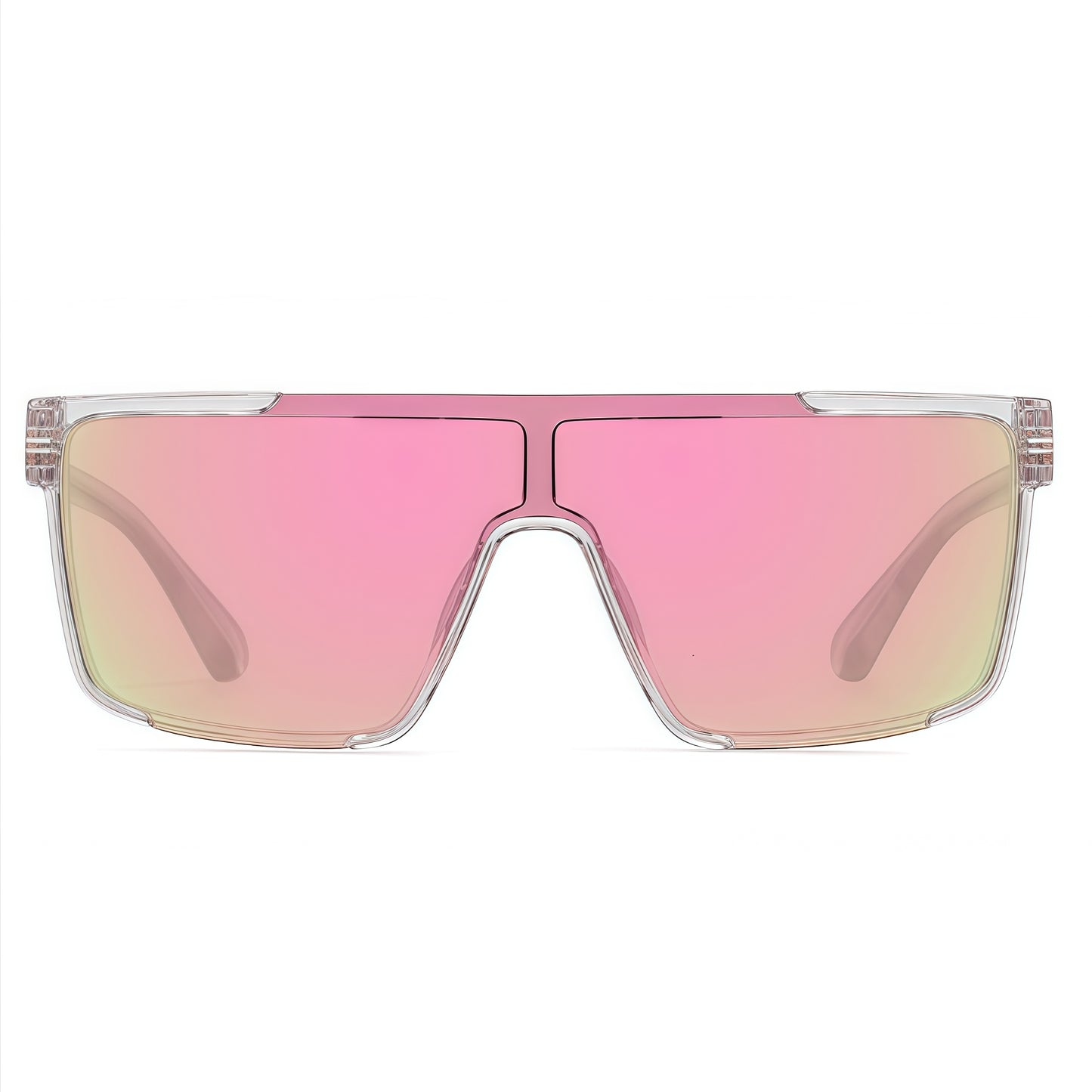 Women's Comfort Fit One-piece Shield Lens Streetwear Oversized Sports Sunglasses