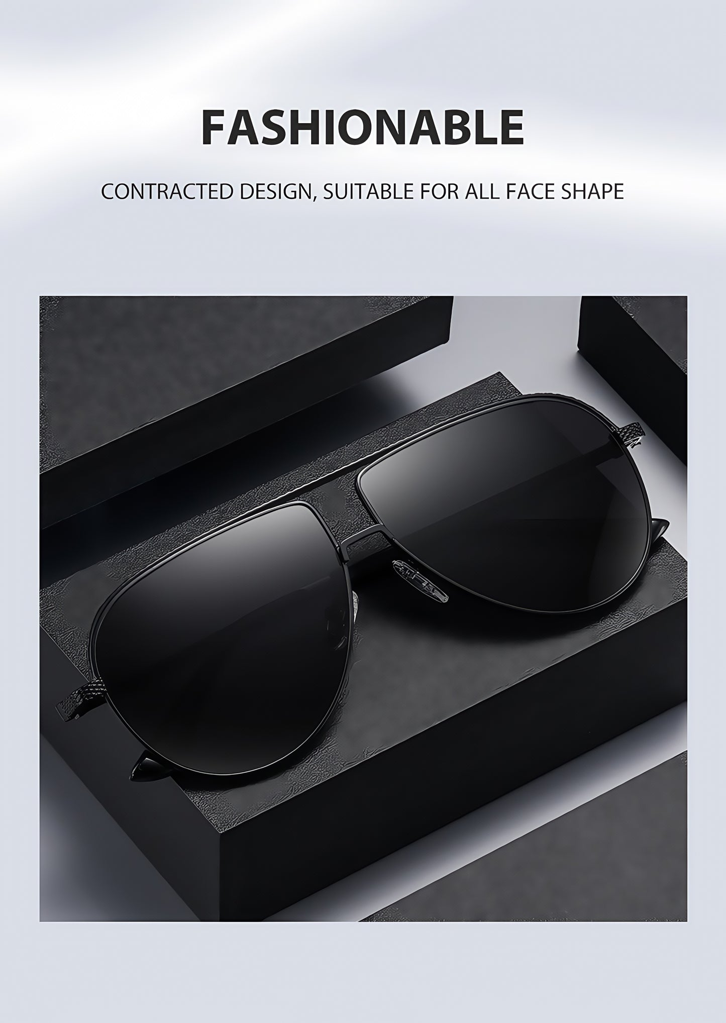 Men Flexible Temples Polarized Aviator Double Beam Anti-Glare Driving Sunglasses