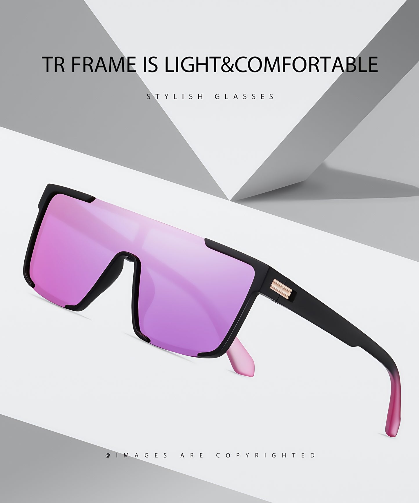 Women's Comfort Fit One-piece Shield Lens Streetwear Oversized Sports Sunglasses
