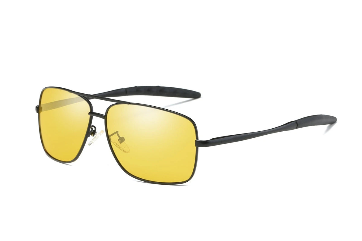Men Polarised Aviator Sunglasses Spring Hinge UV400 Driving Fishing Metal Frame