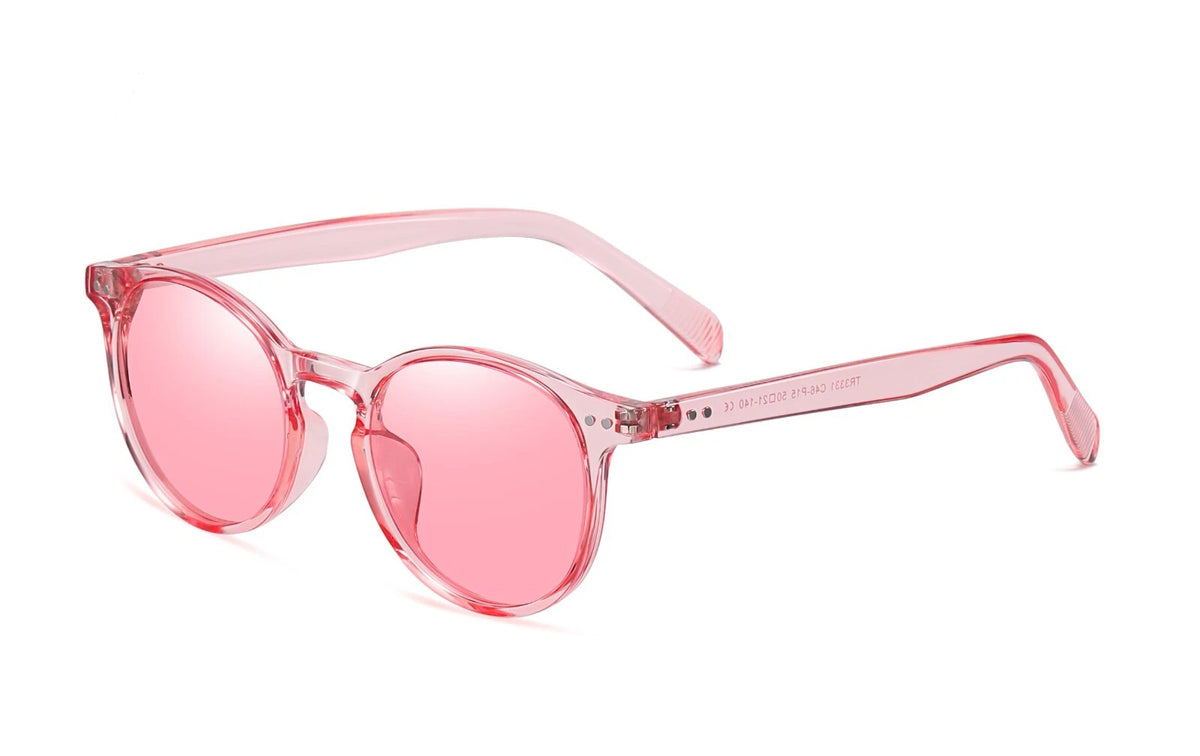 Womens Polarised Sunglasses Round UV400 Lightweight Retro Frame Beach Anti Glare