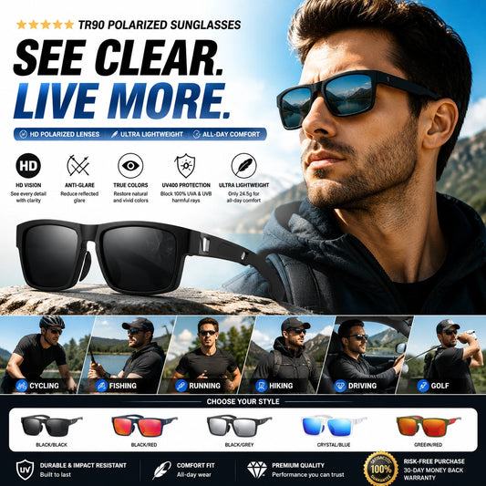 Men Polarized Sports Sunglasses UV400 Cycling Running Driving Fishing TR90 #TR7521