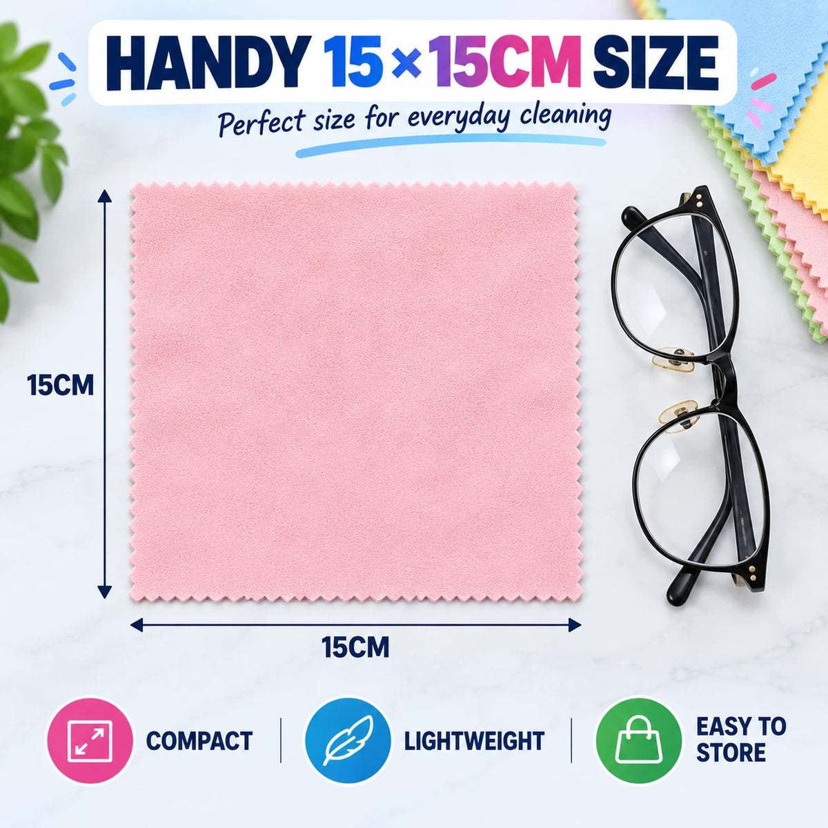 5/10/20PCS Microfibre Cleaning Cloth Glasses Lens Phone Screen Camera Wipes