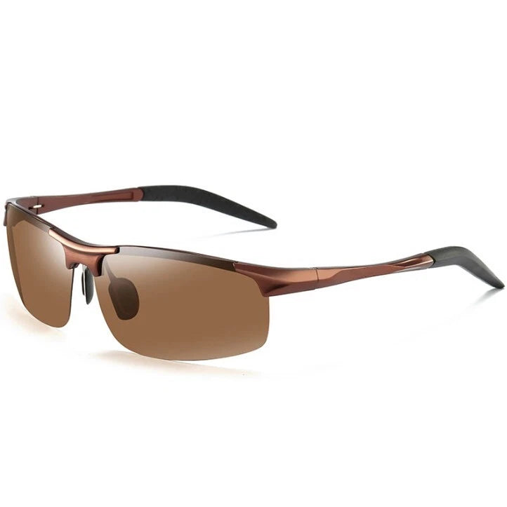 Men Polarized Sports Sunglasses TAC UV400 Lightweight Aluminium Magnesium Frame #8177