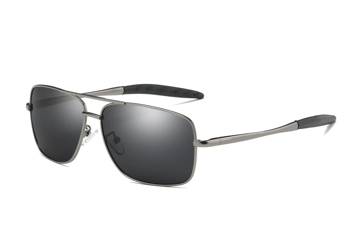 Men Polarised Aviator Sunglasses Spring Hinge UV400 Driving Fishing Metal Frame