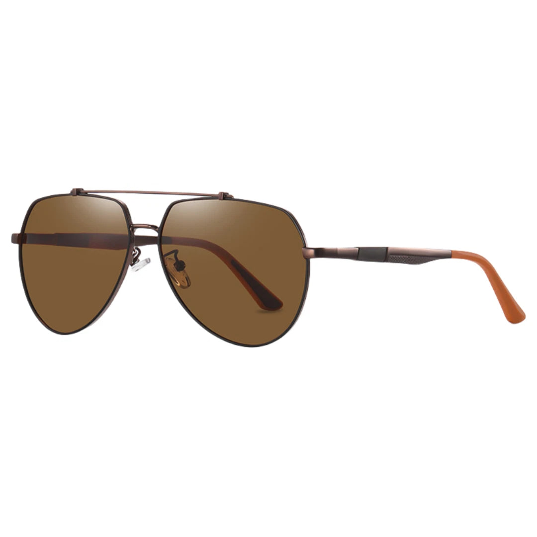 Mens Polarized Aviator Sunglasses UV400 Metal Frame Spring Hinge Driving Shades #6322