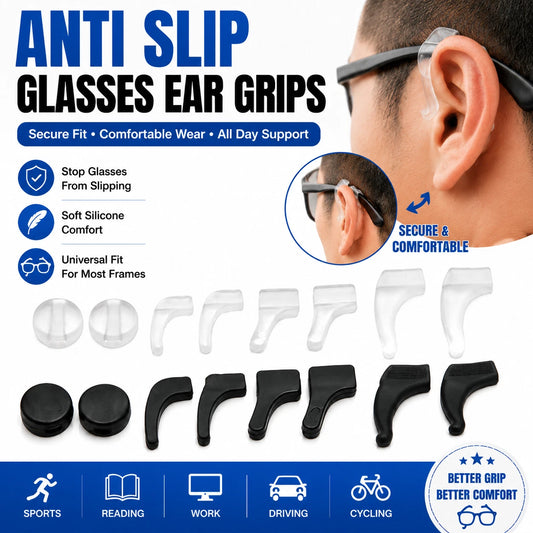 Silicone Glasses Ear Grips Anti Slip Eyeglass Holder Temple Tips Sports Reading