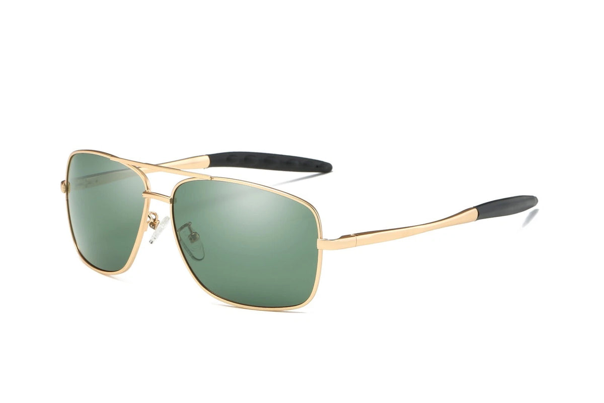 Men Polarised Aviator Sunglasses Spring Hinge UV400 Driving Fishing Metal Frame