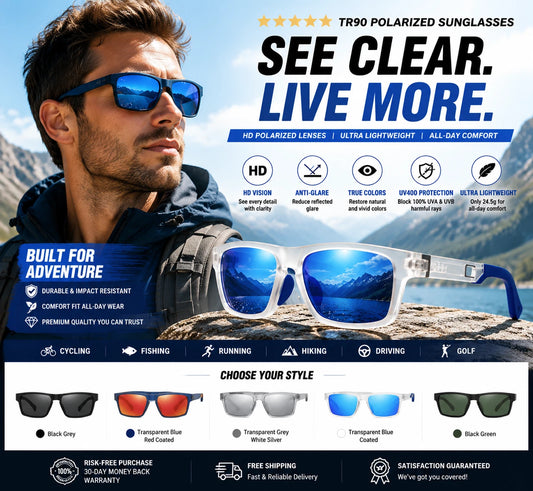 Men Polarized Sports Sunglasses UV400 Cycling Running Driving Fishing TR90 #TR7521
