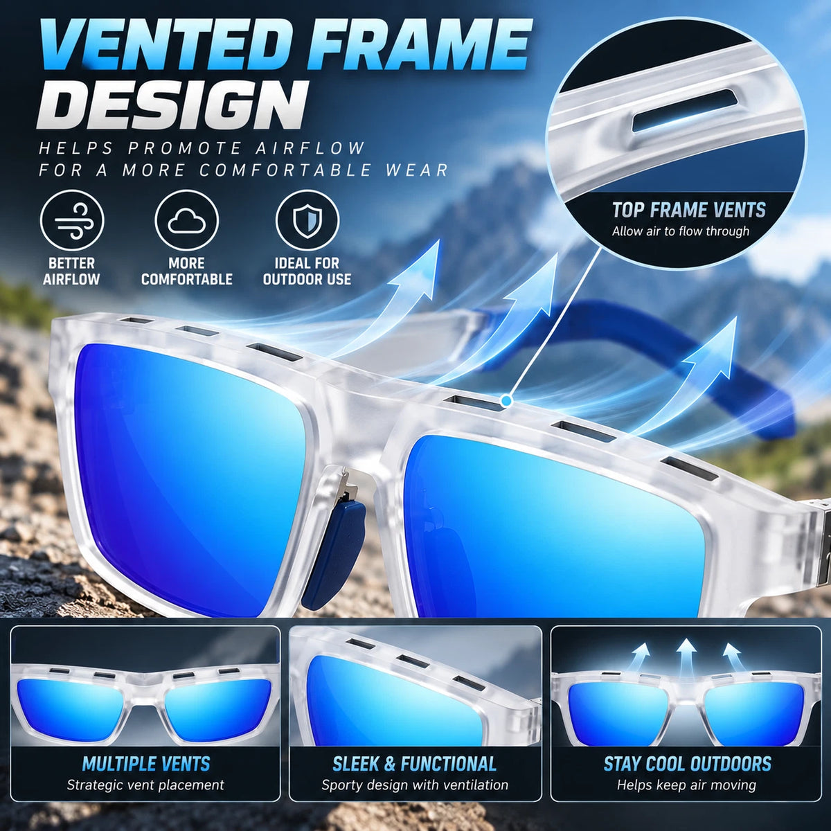 Men Polarized Sunglasses UV400 Sports Driving Cycling Fishing Outdoor Sunglasses #TR7521