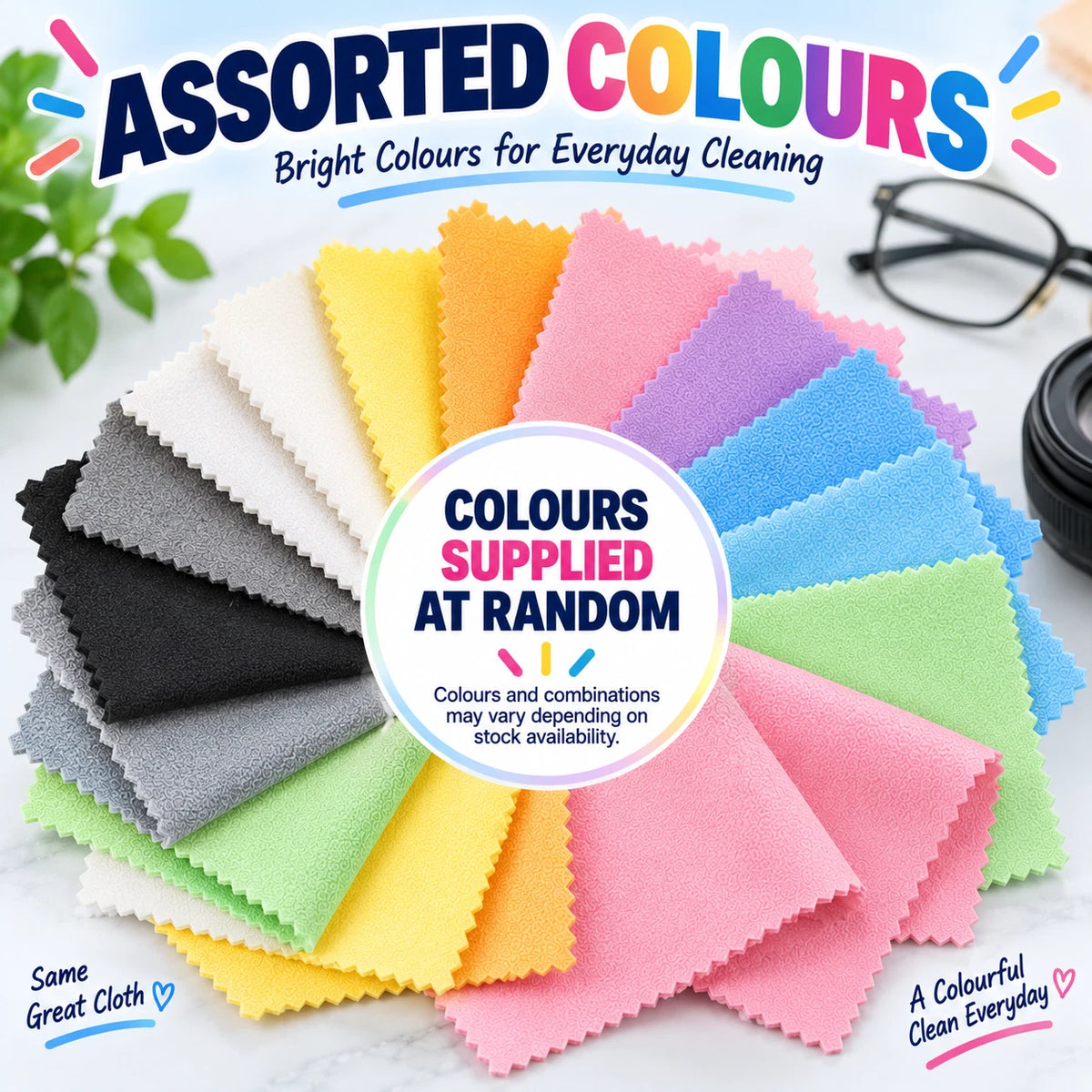 5/10/20PCS Microfibre Cleaning Cloth Glasses Lens Phone Screen Camera Wipes