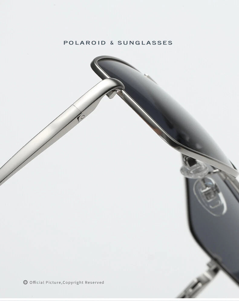 Men Polarised Aviator Sunglasses Spring Hinge UV400 Driving Fishing Metal Frame
