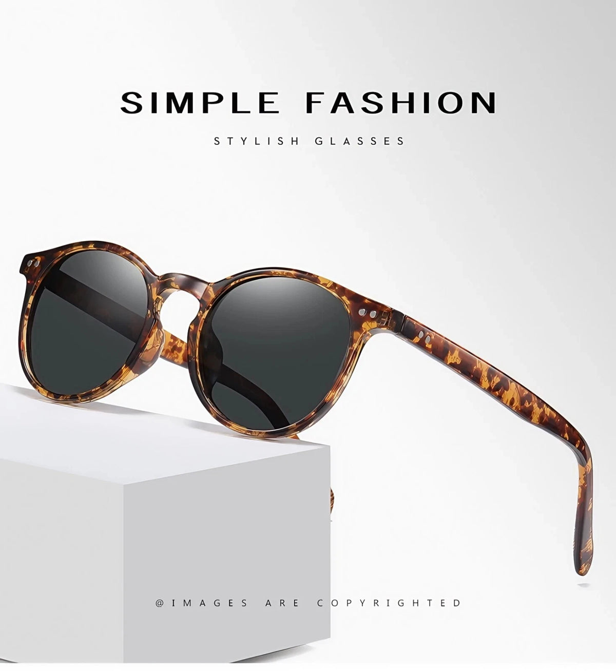 Womens Polarised Sunglasses Round UV400 Lightweight Retro Frame Beach Anti Glare