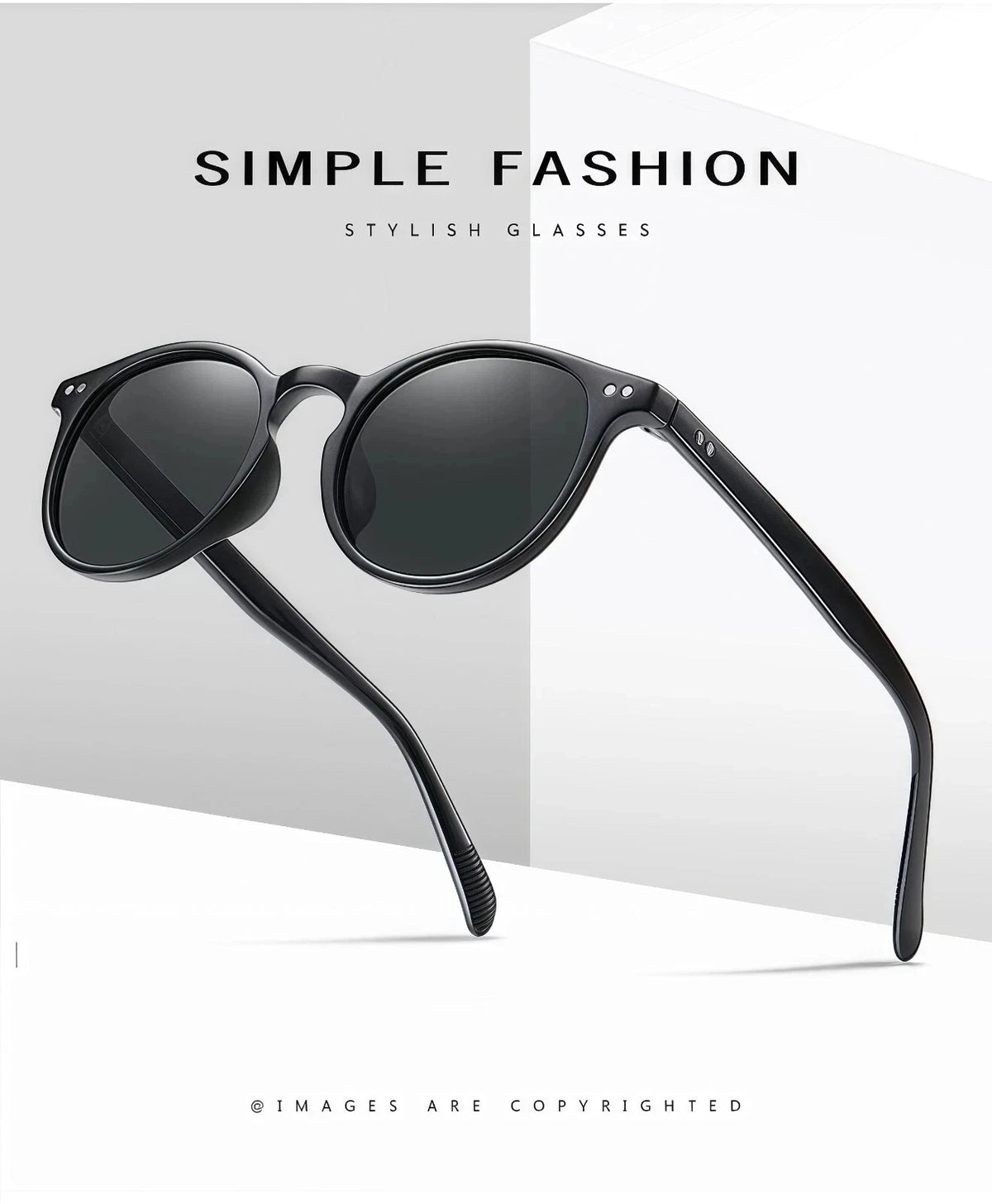 Womens Polarised Sunglasses Round UV400 Lightweight Retro Frame Beach Anti Glare
