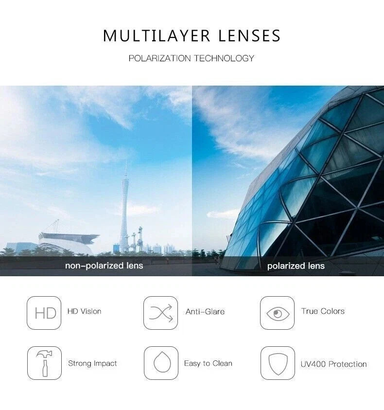 Men Polarized Sunglasses UV400 Lightweight Matte Sport Driving Fishing Glasses #3501