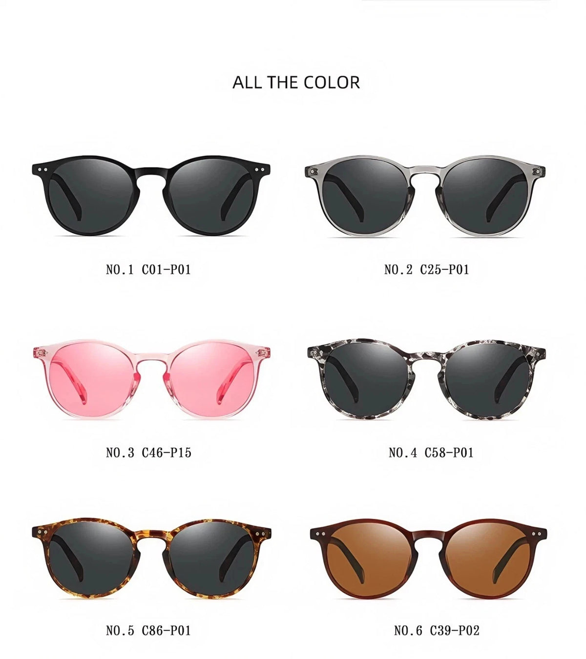 Womens Polarised Sunglasses Round UV400 Lightweight Retro Frame Beach Anti Glare