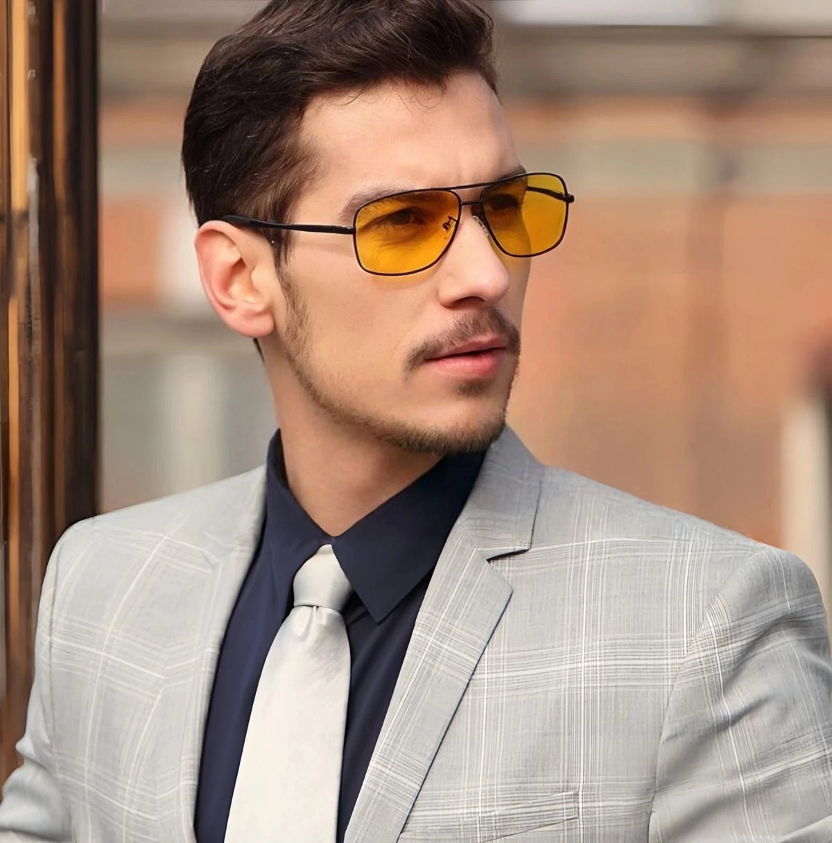 Men Polarised Aviator Sunglasses Spring Hinge UV400 Driving Fishing Metal Frame