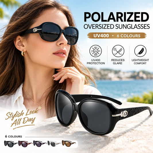 Women Oversized Polarized Sunglasses UV400 Fashion Driving Beach Travel Eyewear
