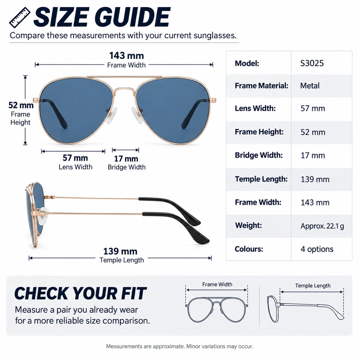 Mens Polarised Aviator Sunglasses UV400 Lightweight Metal Frame Pilot Outdoor