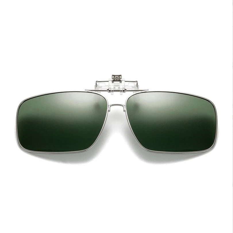 Polarized Clip On Flip Up Sunglasses UV400 Driving Fishing Prescription Solution