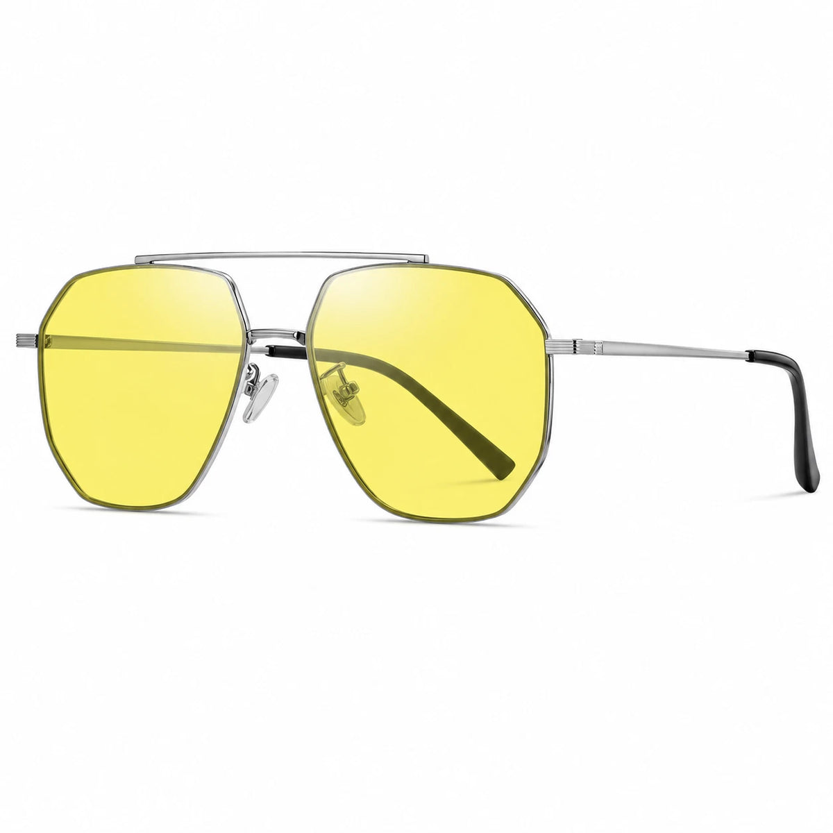 Men's Night Vision Anti-Glare UV400 Sunglasses Photochromic Yellow Lens Driving #JS8536