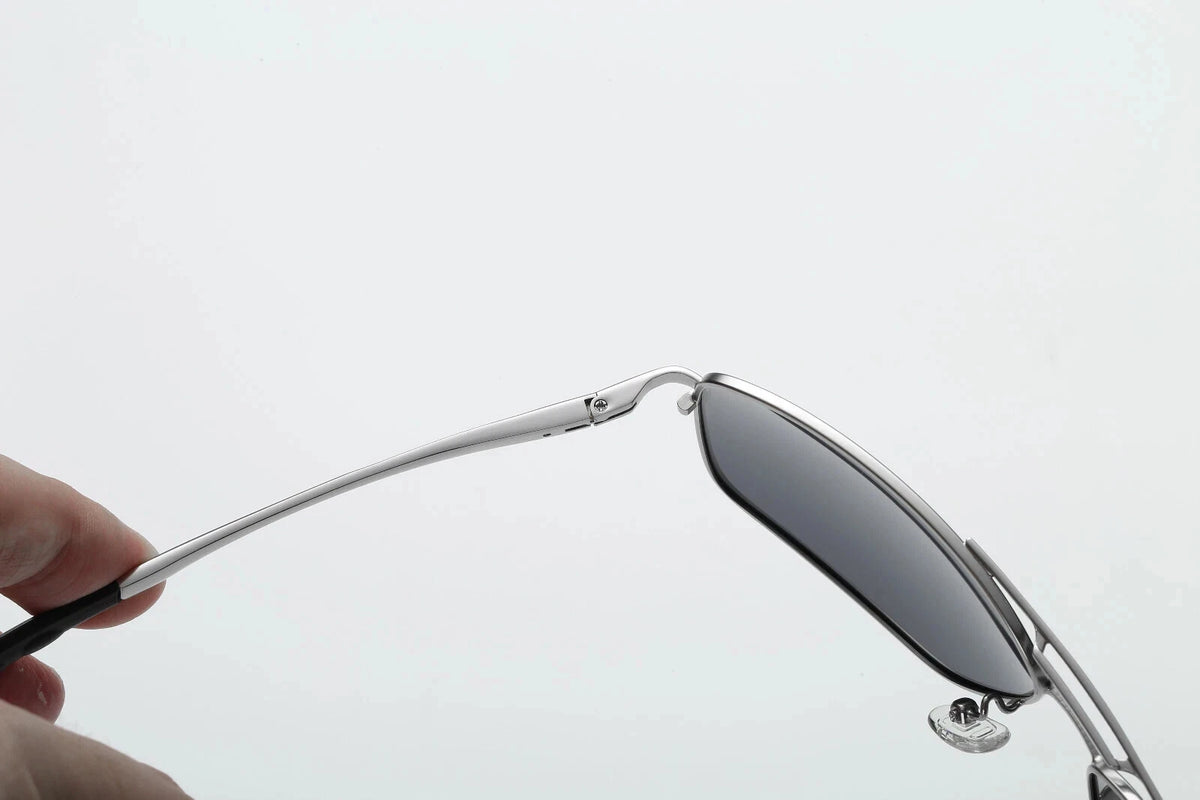 Men Polarised Aviator Sunglasses Spring Hinge UV400 Driving Fishing Metal Frame