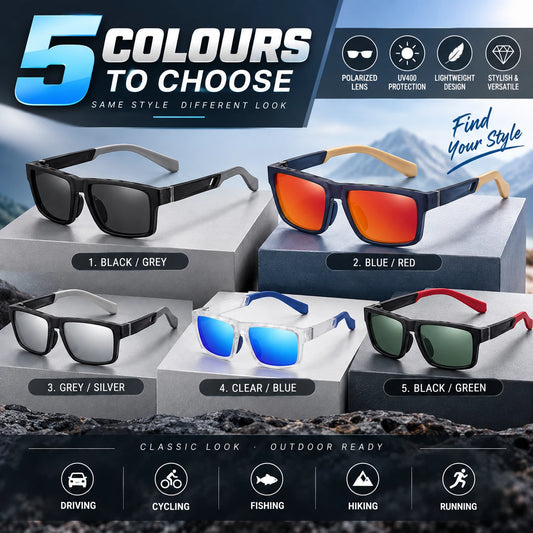 Men Polarized Sunglasses UV400 Sports Driving Cycling Fishing Outdoor Sunglasses #TR7521