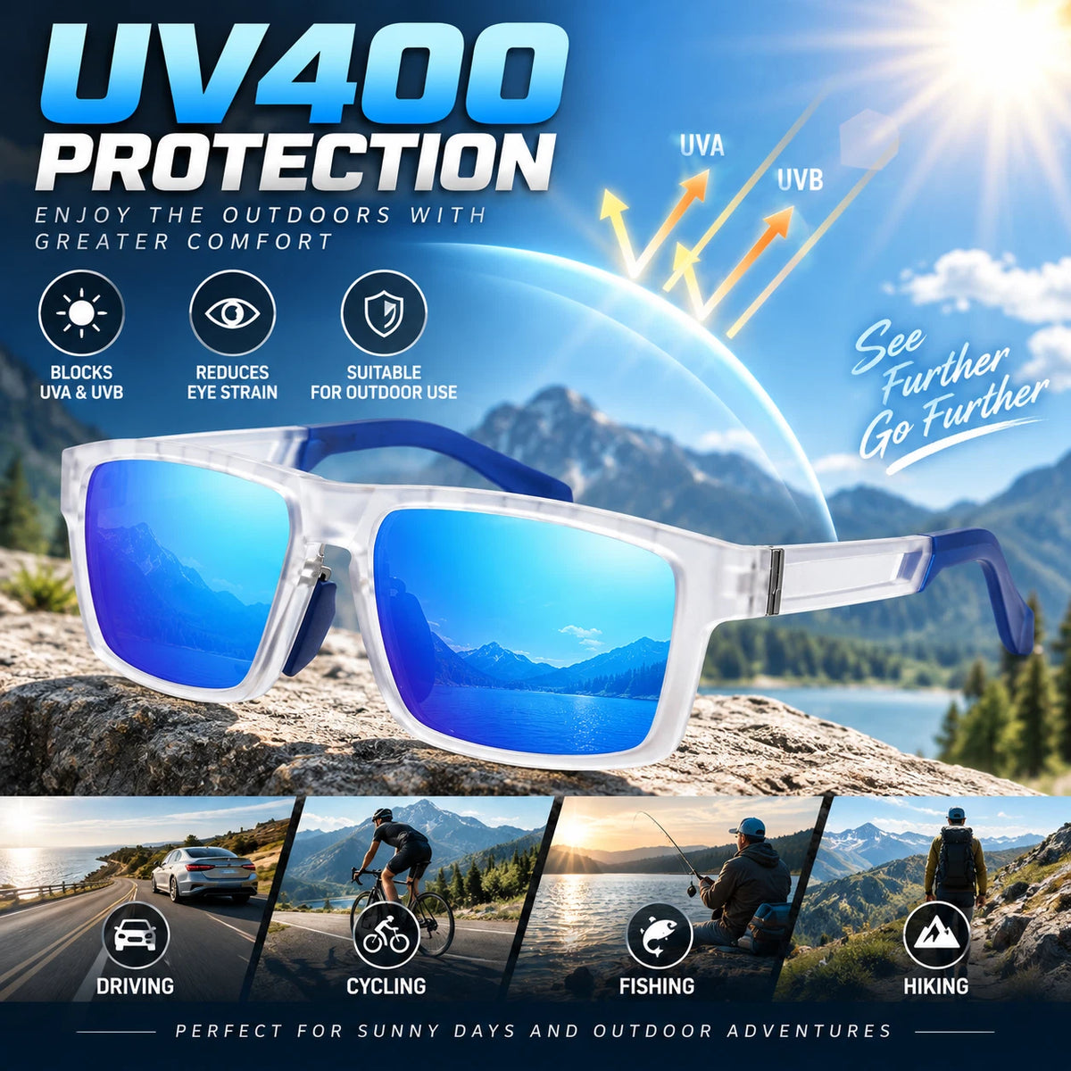 Men Polarized Sunglasses UV400 Sports Driving Cycling Fishing Outdoor Sunglasses #TR7521