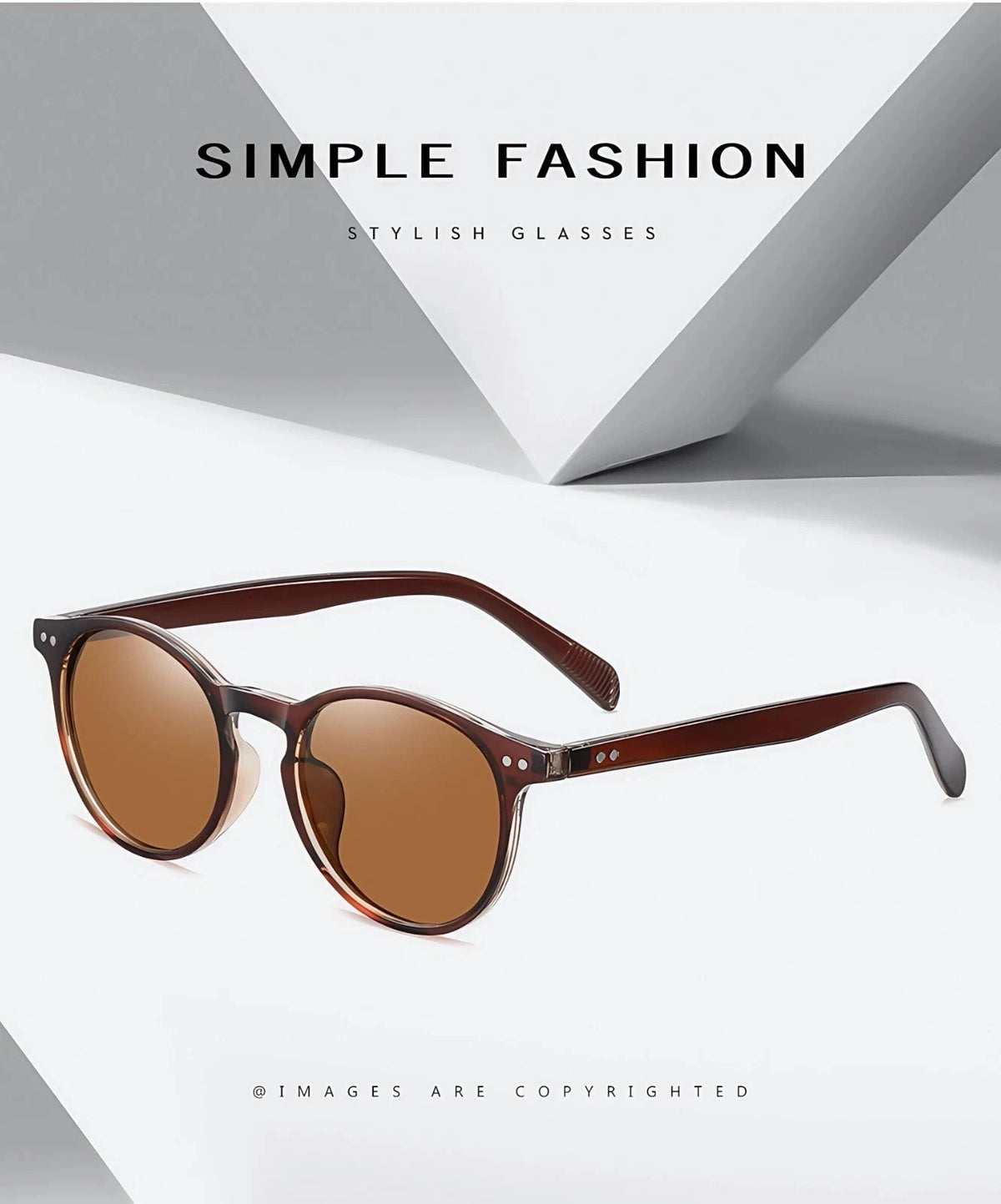 Womens Polarised Sunglasses Round UV400 Lightweight Retro Frame Beach Anti Glare