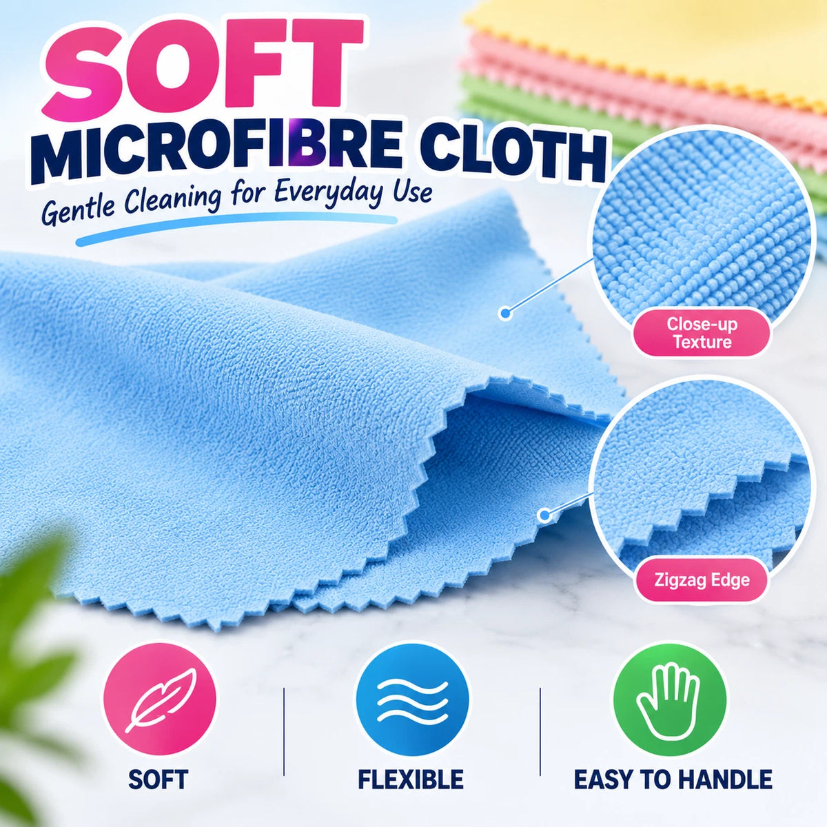 5/10/20PCS Microfibre Cleaning Cloth Glasses Lens Phone Screen Camera Wipes